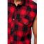 Checkshirt sleeveless-Red/Black