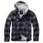 Hooded Lumberjacket-Black/grey