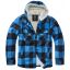 Hooded Lumberjacket-Black/blue