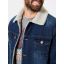 Petrol denim sherpa jacket