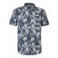 Petrol shortsleeve shirt 436-Deep capri