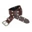 Rusty heavy leather belt-Brown