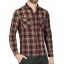 TZ washed flanel shirt 10065-Black-red