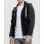 Urban 3-tone zip Hoody 1817-Black-grey